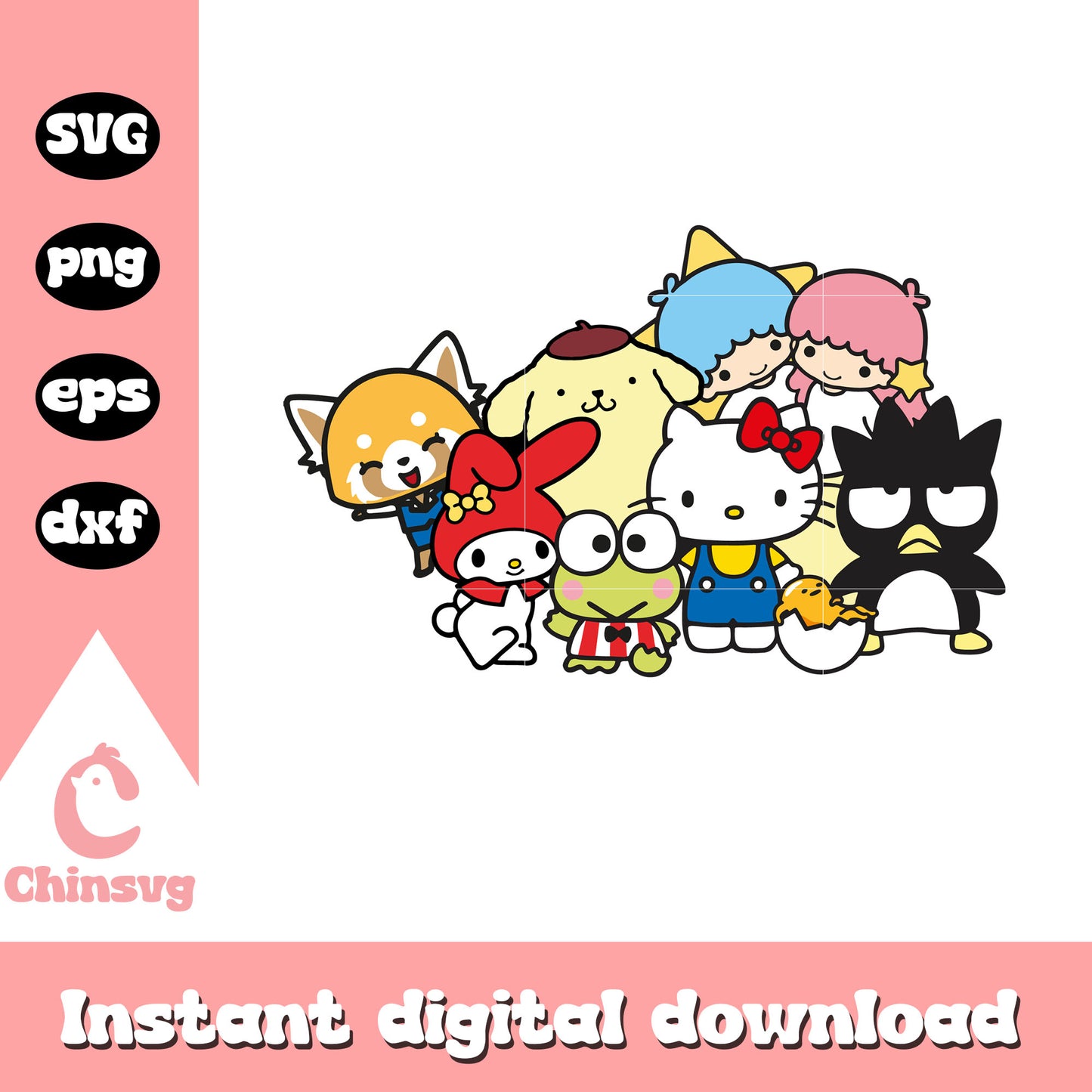 All sanrio cartoon characters svg, sanrio characters svg