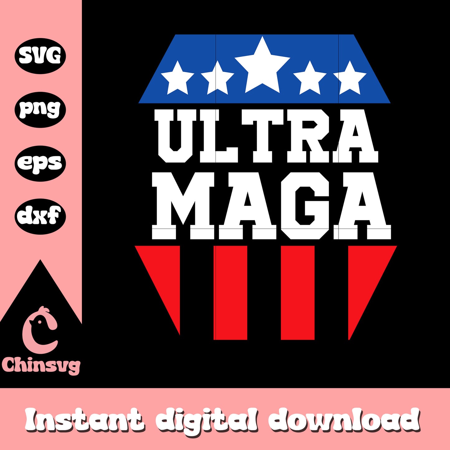 America ultra maga logo design svg, ultra maga svg, maga svg