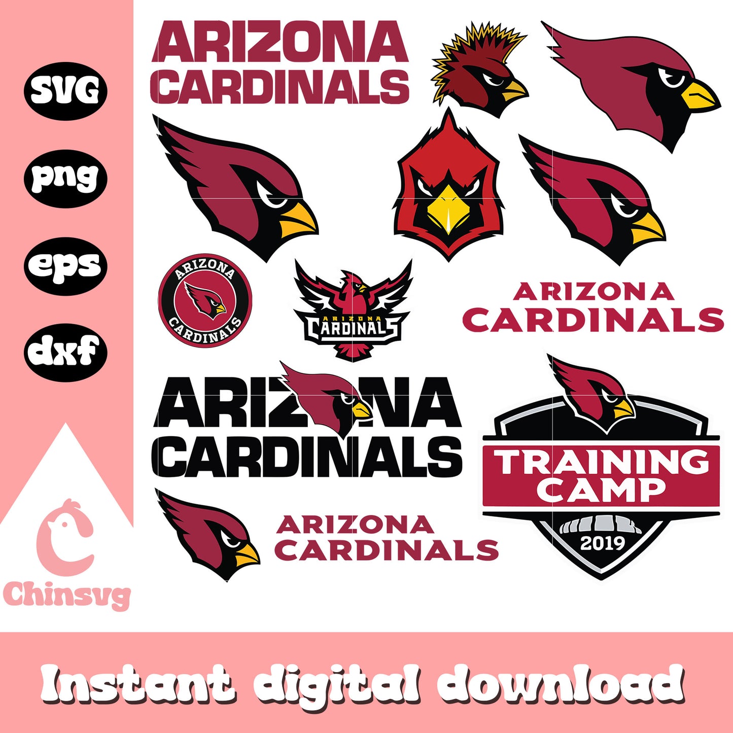 Arizona cardinals logo bundle design svg, arizona cardinals​ svg