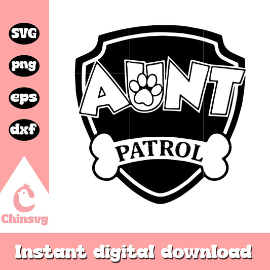 Aunt patrol paw patrol logo svg, paw patrol cartoon svg