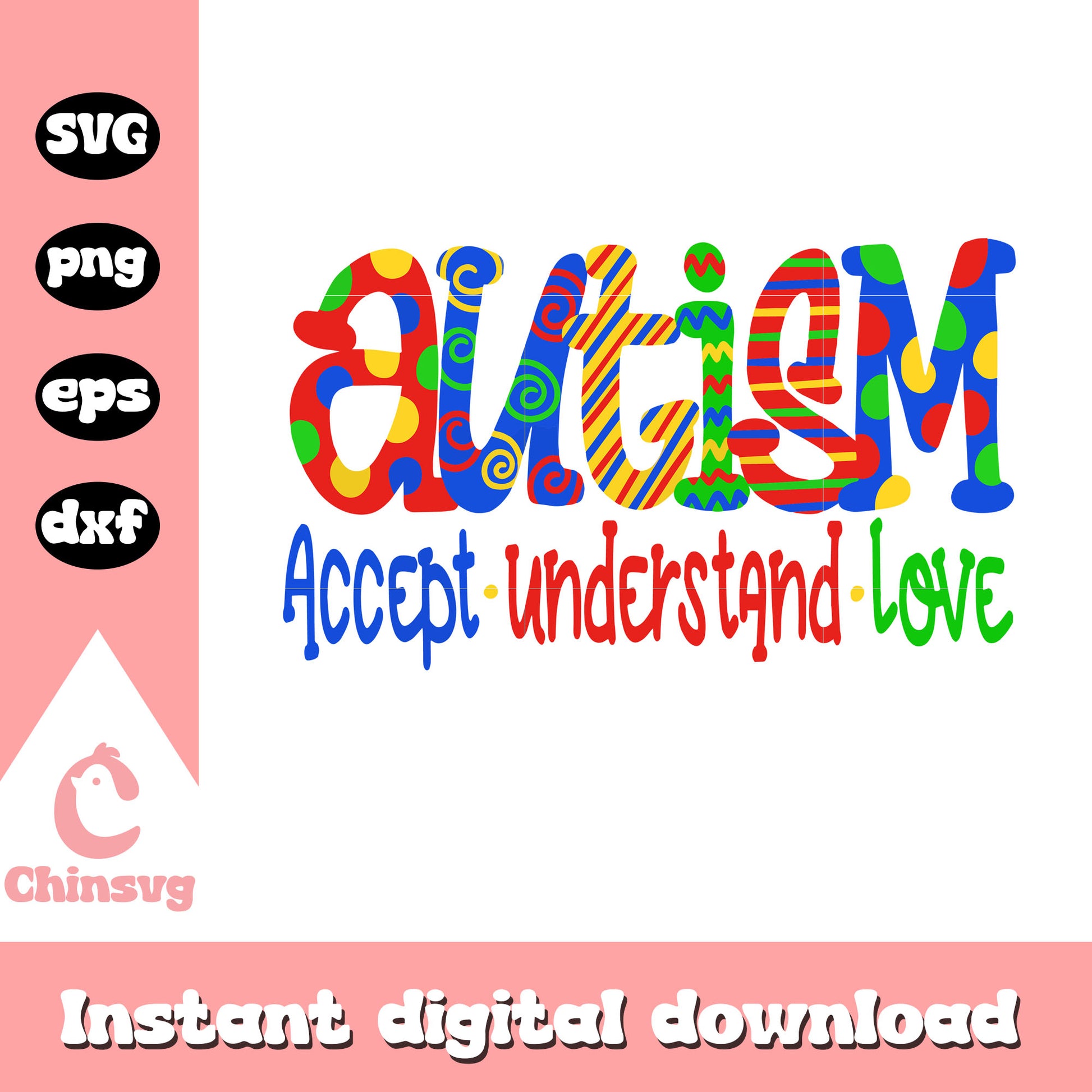 Autism accept understand love svg, autism awareness day svg