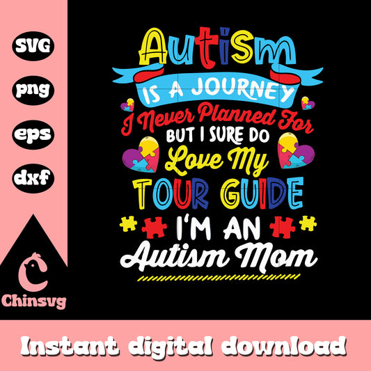 Autism is a journey font design svg, autism awareness svg