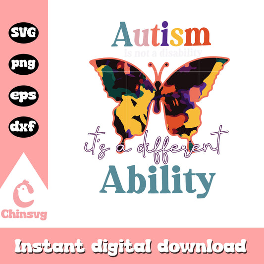 Autism it's a different ability svg, autism awareness svg 