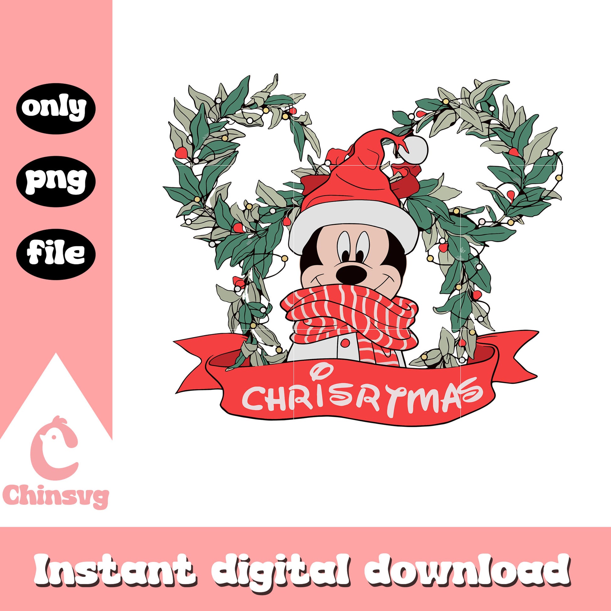 Baby mickey mouse christmas design png, christmas mickey mouse png