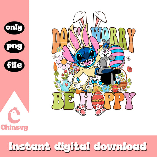 Be hoppy stitch and easter bunny png, easter bunny png, stitch png