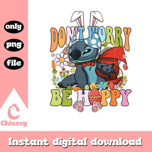 Black stitch be hoppy png, easter eggs png, disney easter png