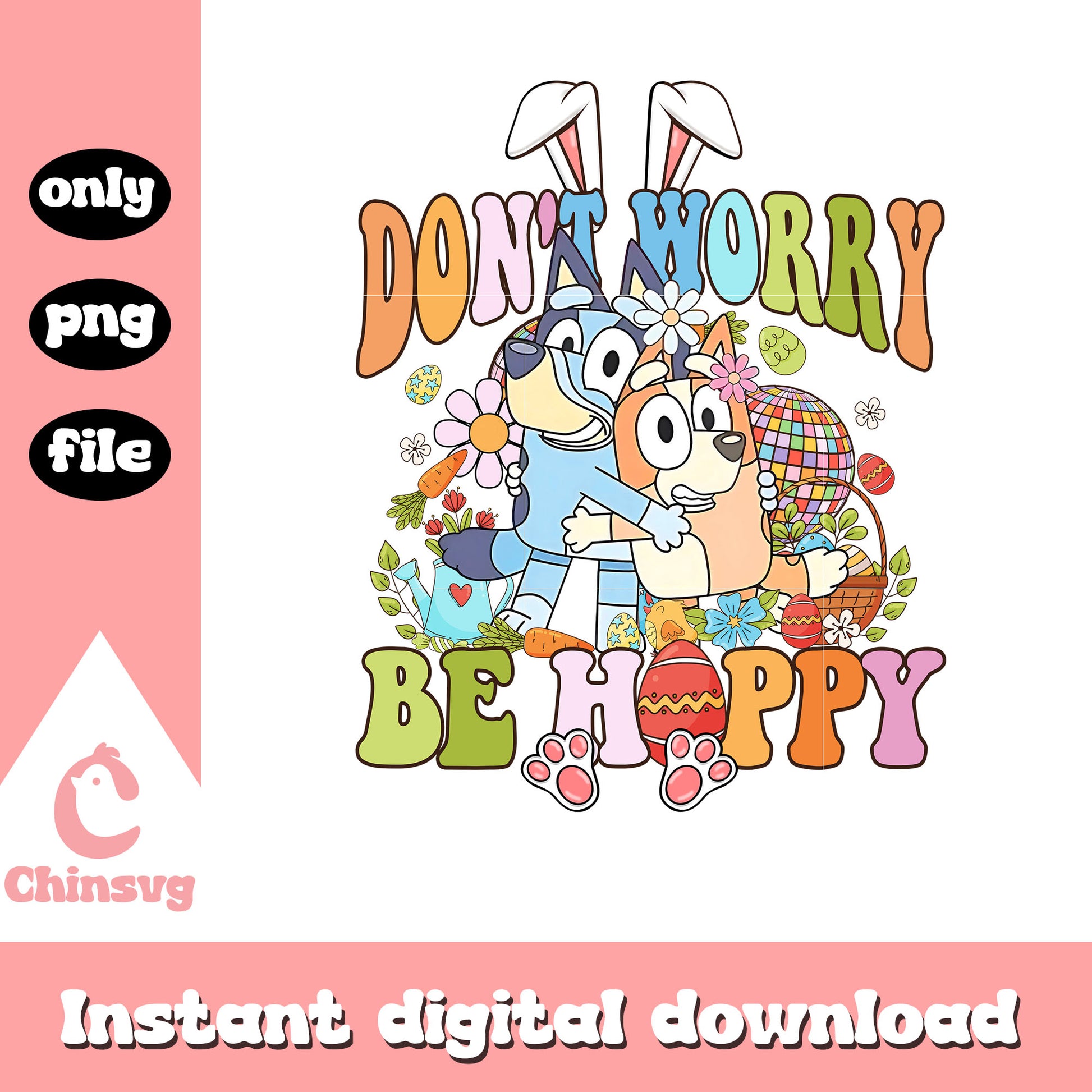 Bluey Bingo easter bunny png, easter bunny png, cartoon png