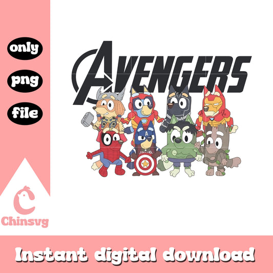 Bluey Characters Avengers png, the avengers png, marvel png