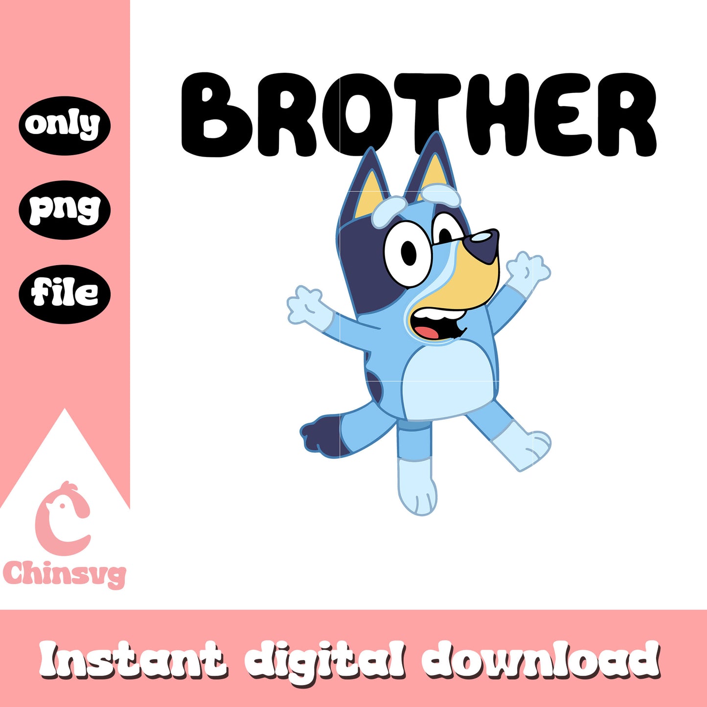 Bluey's brother character png, bluey png, bluey cartoon png