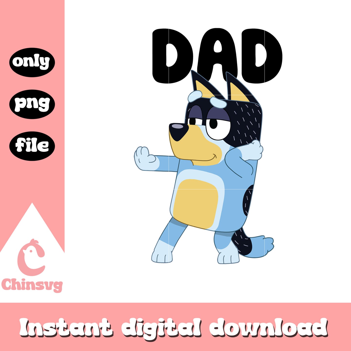 Bluey's dad character png, bluey dad png, cartoon character png