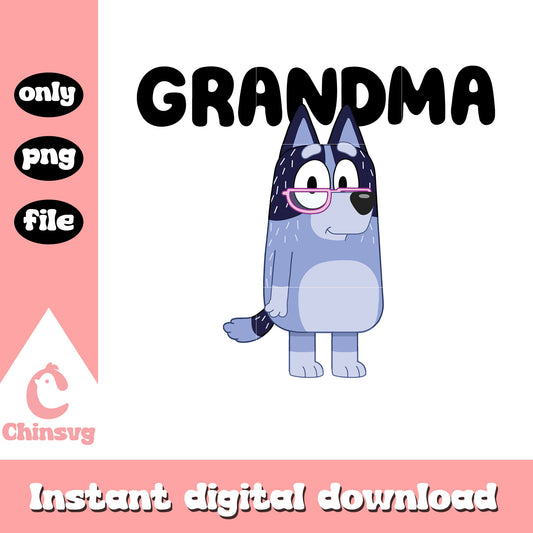 Bluey's grandma character png, bluey casts png, cartoon png