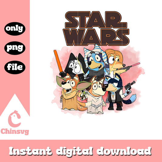 Bluey friends Star Wars characters design png,Star Wars png