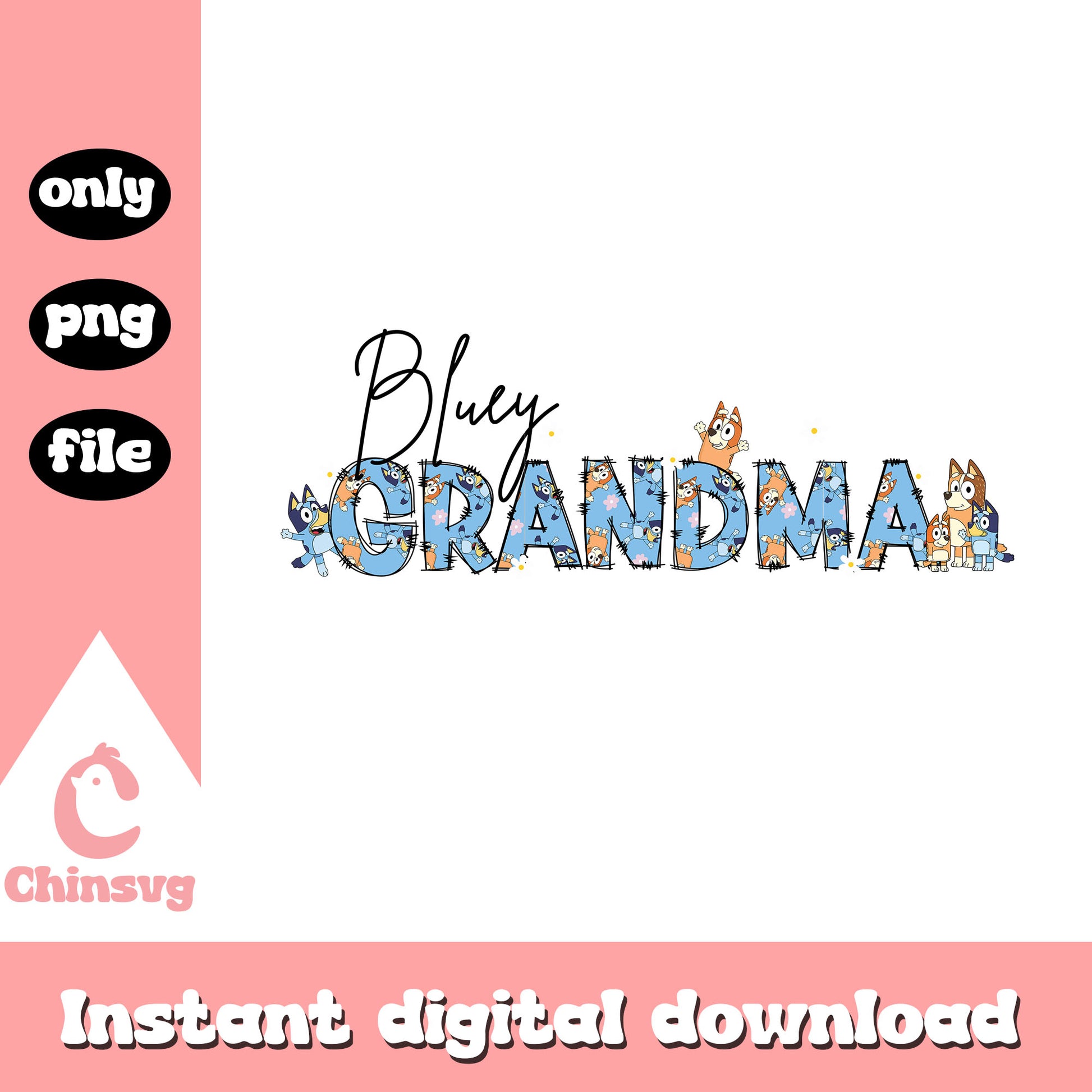 Bluey grandma bluey bingo png, bluey family png, cartoon png