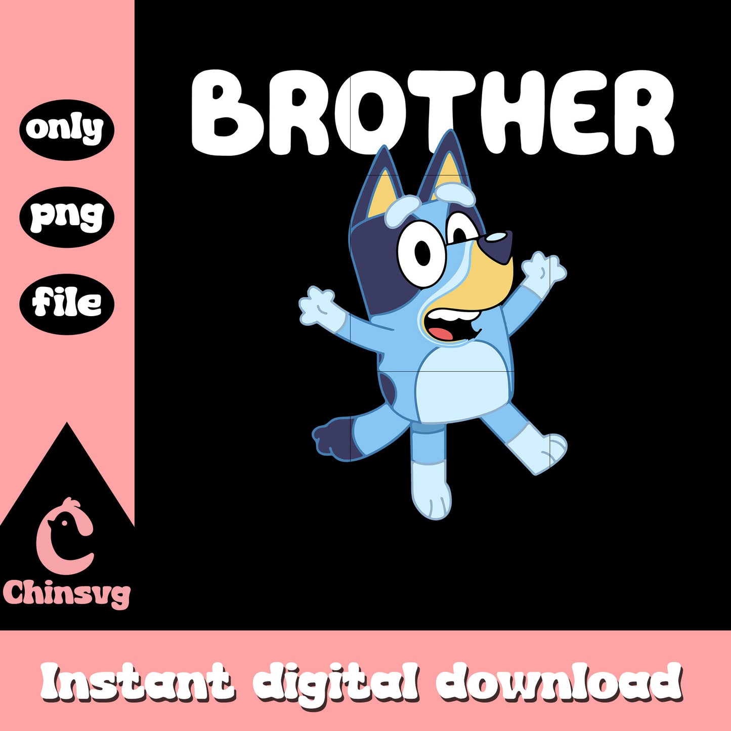 Brother bluey character png, bluey png, cartoon character png