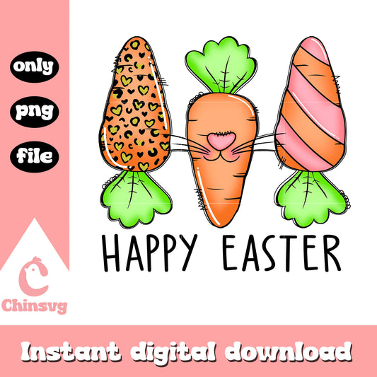 Carrot design happy easter png, happy easter day png, easter png