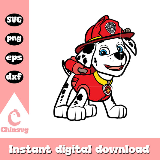 Cast of paw patrol marshall dog svg, paw patrol character svg