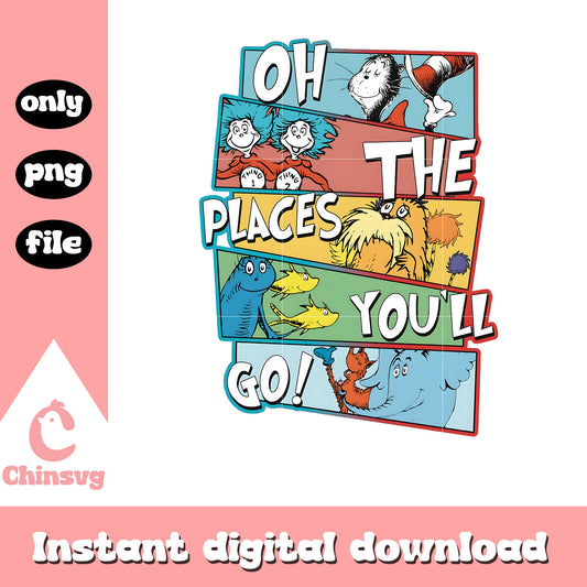 Casts of dr seuss oh the place you'll go png, quotes png