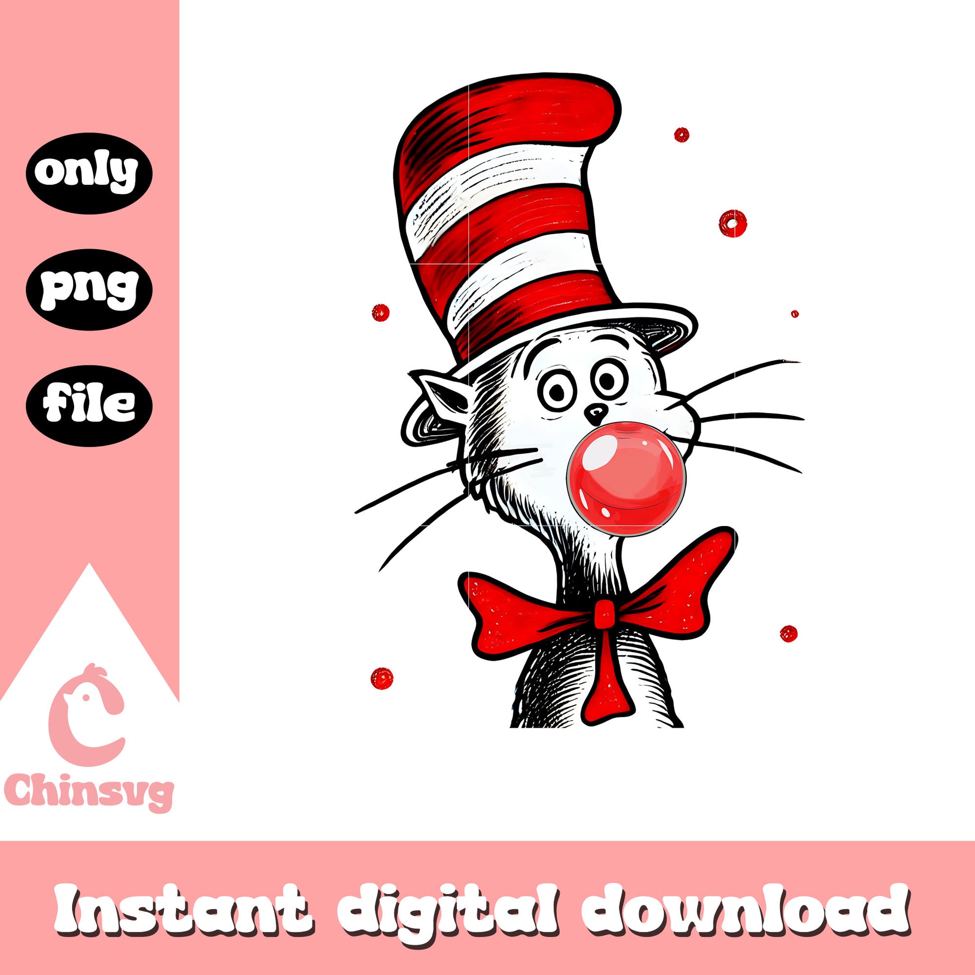 Cat in the hat chewing gum png, cat in the hat png, cartoon characters png