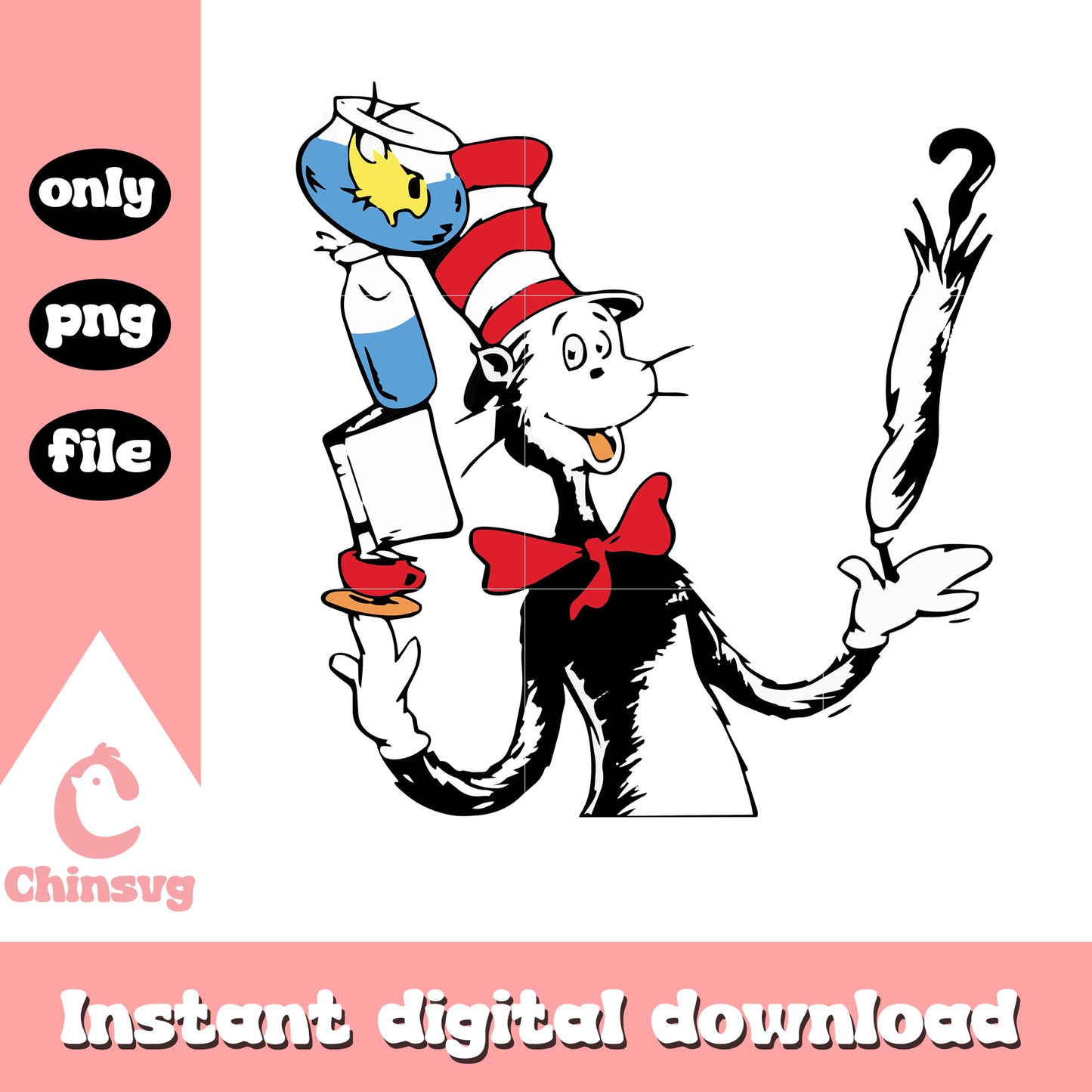 Cat in the hat dr seuss character png, the cat png, dr seuss cartoon png