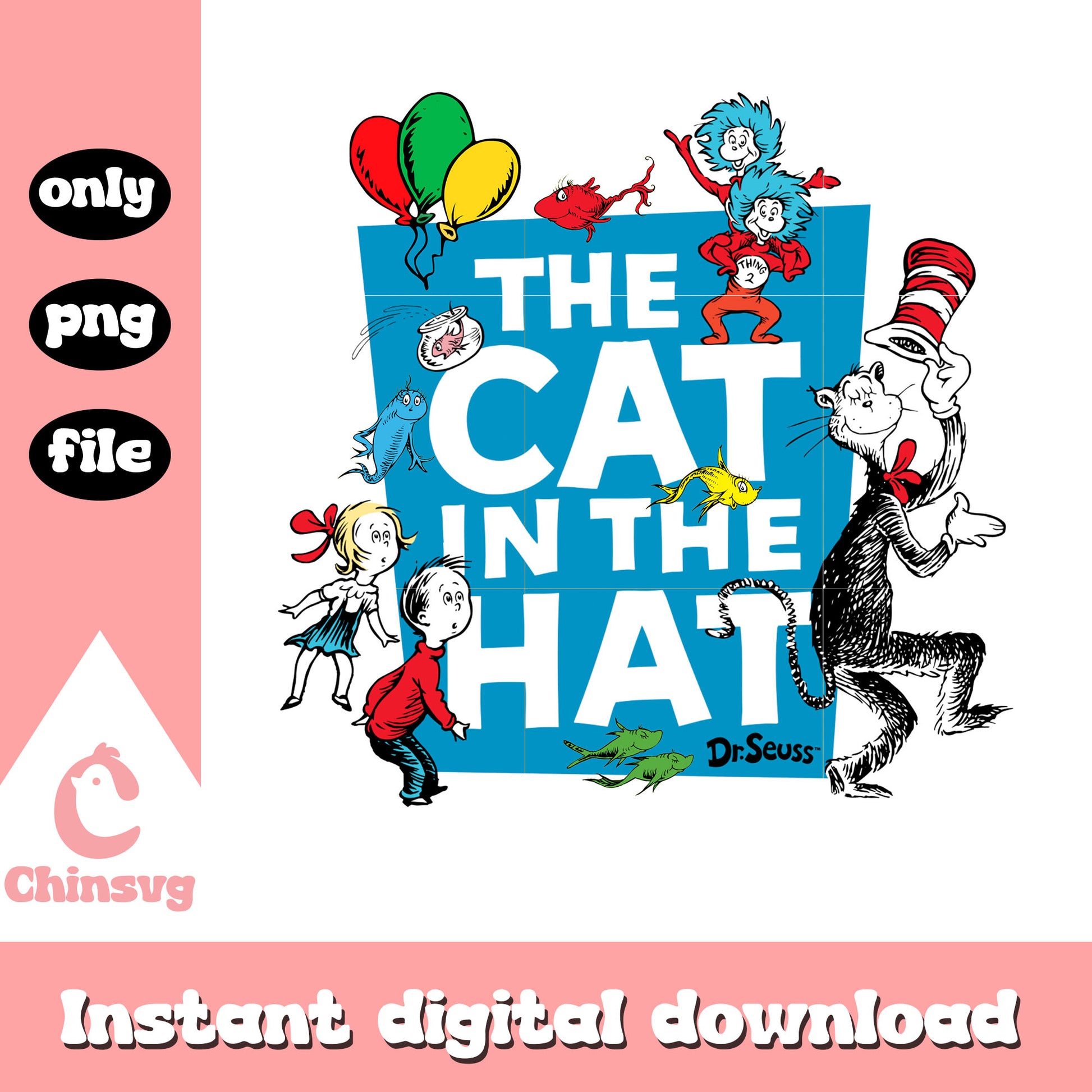 Cat in the hat dr seuss characters png, dr seuss cartoon png