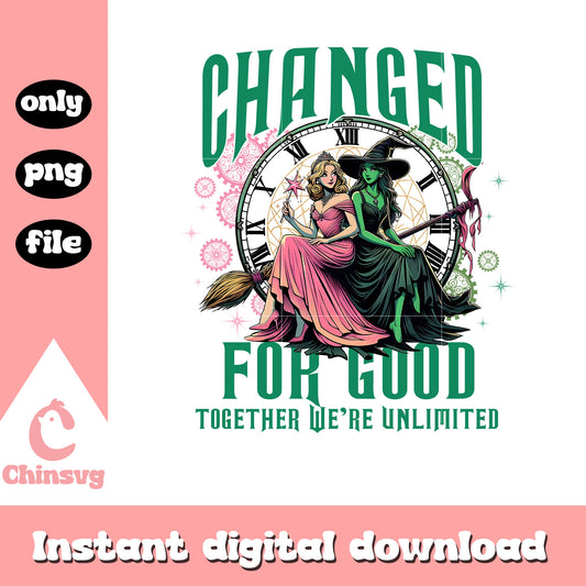 Changed for good wicked glinda elphaba png, glinda and elphaba​ png