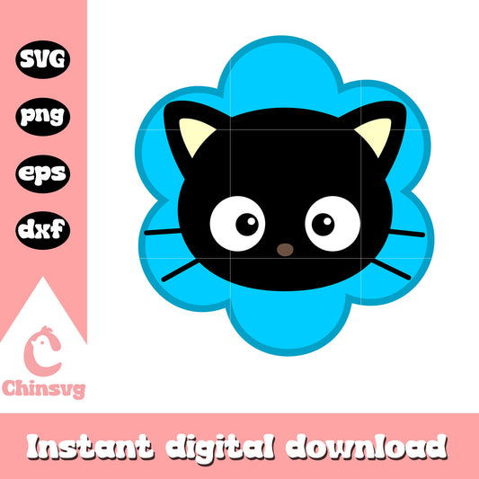 Chococat face flower svg, sanrio hello kitty svg, sanrio cartoon svg