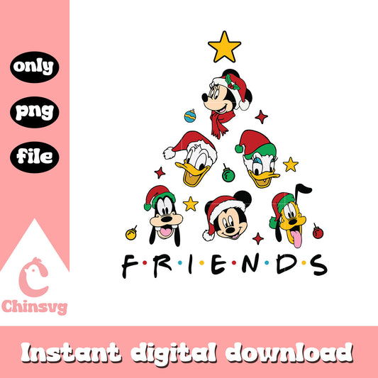 Christmas tree mickey friends head png, christmas mickey and friends png