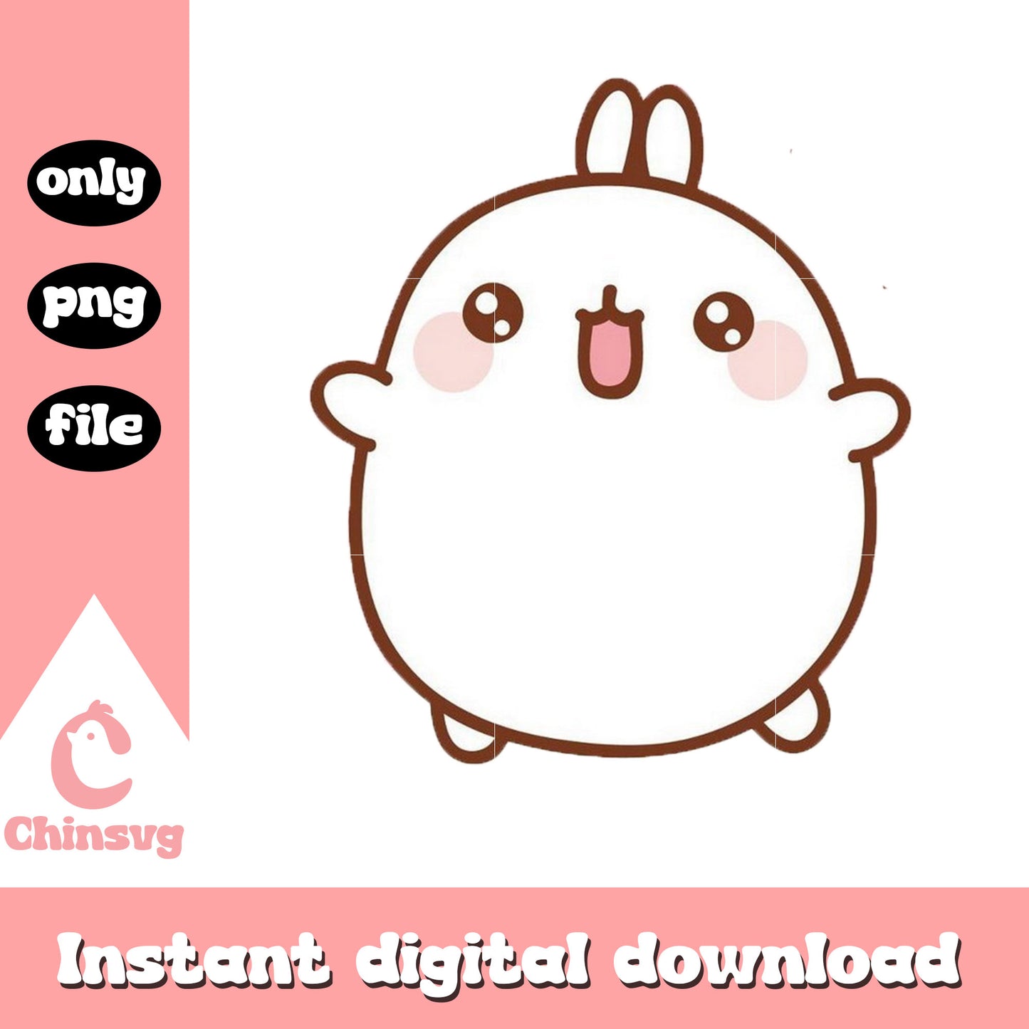 Chubby bunny png digital download, hello kitty png, sanrio characters png