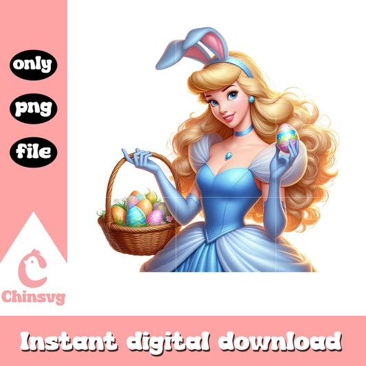 Cinderella disney princess bunny png, disney easter png, bunny png