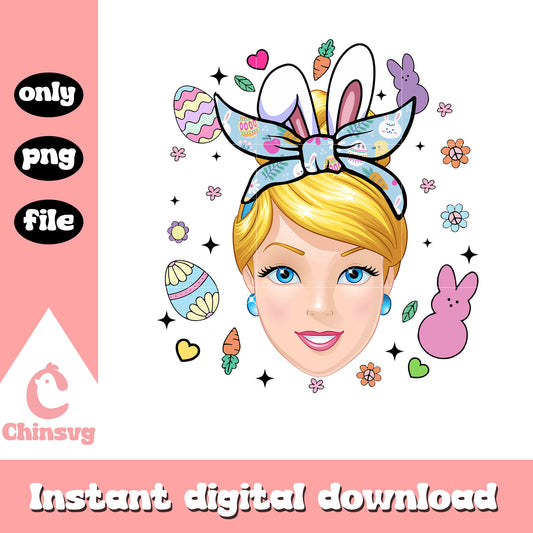 Cinderella princess easter bunny png, easter bunny png, disney png