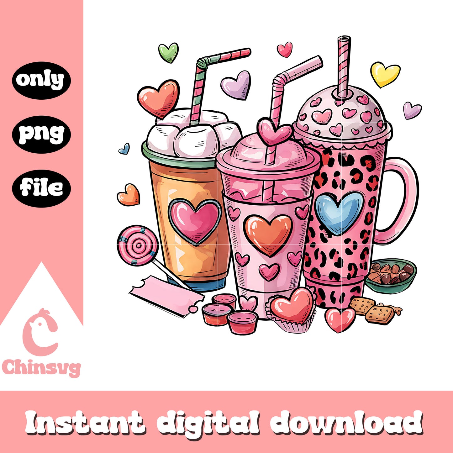 Coffee cup valentine design png, Coffee cup png, valentine png