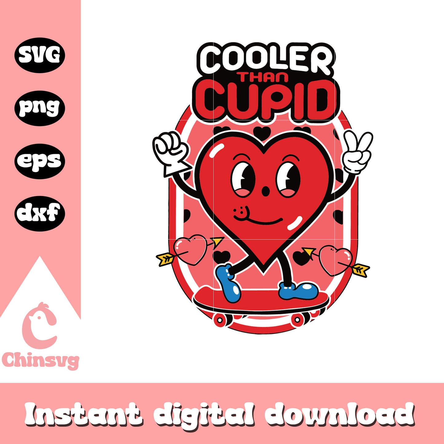 Cooler than cupid valentine heart svg, heart drawing svg