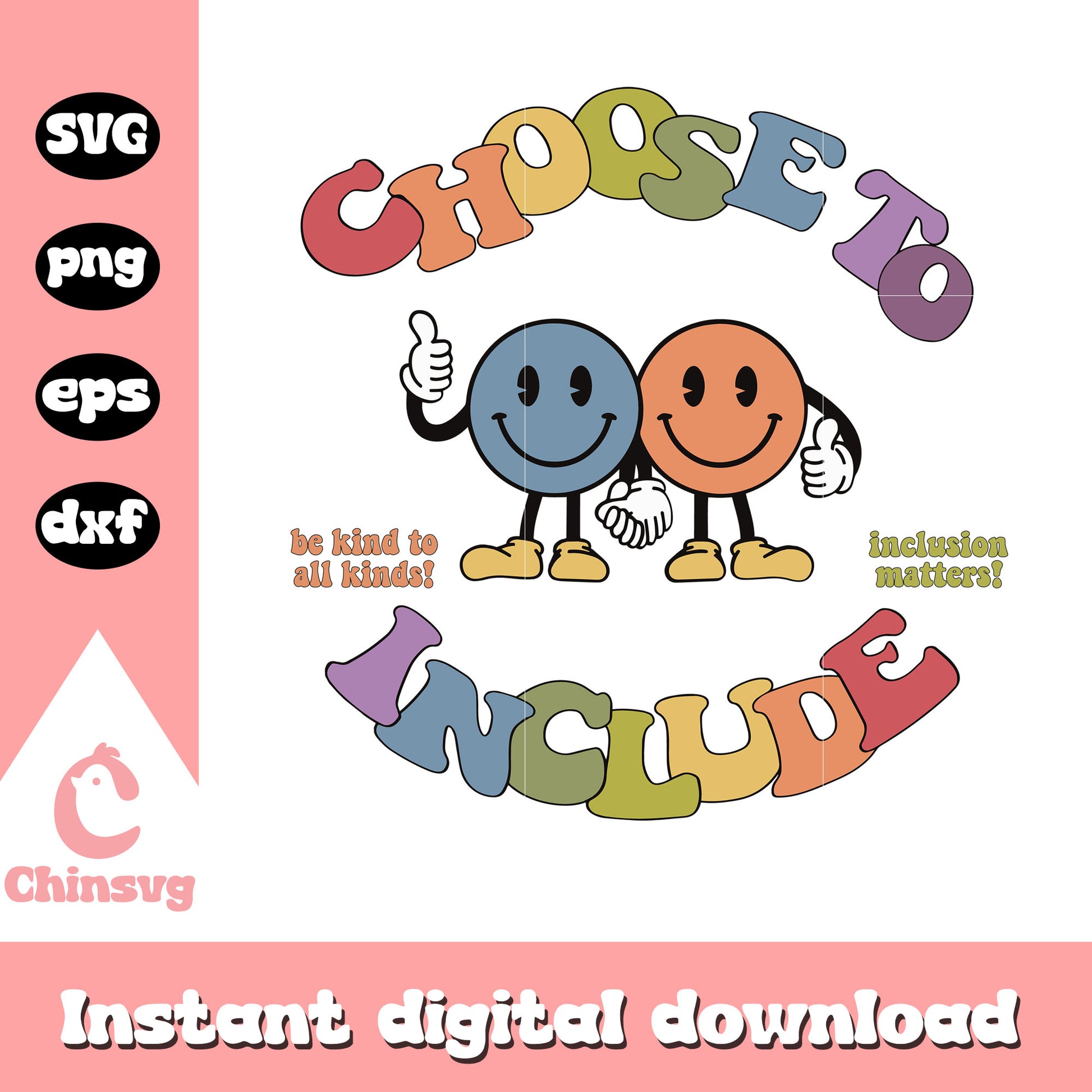 Couple smiley choose to include svg, autism awareness svg