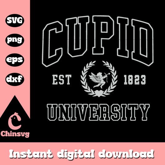 Cupid university est 1823 valentine svg, cupid svg, valentine svg