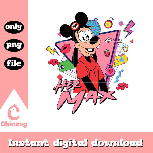 Disney A Goofy her max png, disney couple png, valentine png