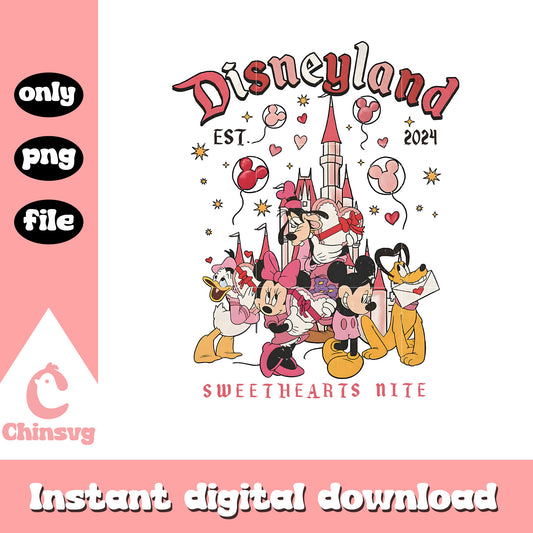 Disneyland sweatheart nite png, disneyland png, valentine png