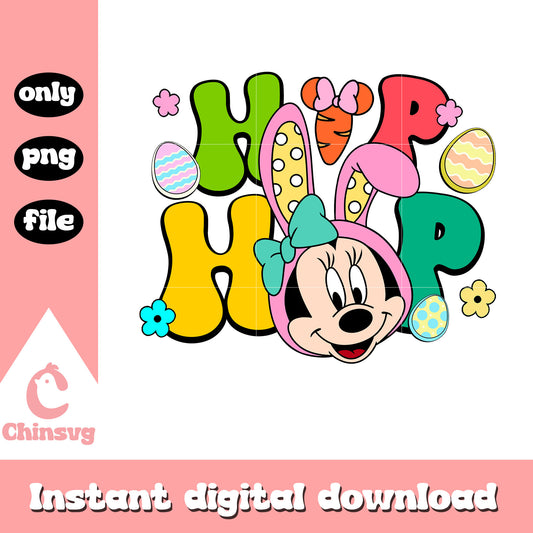 Disney minnie hip hop font design png, disney easter png