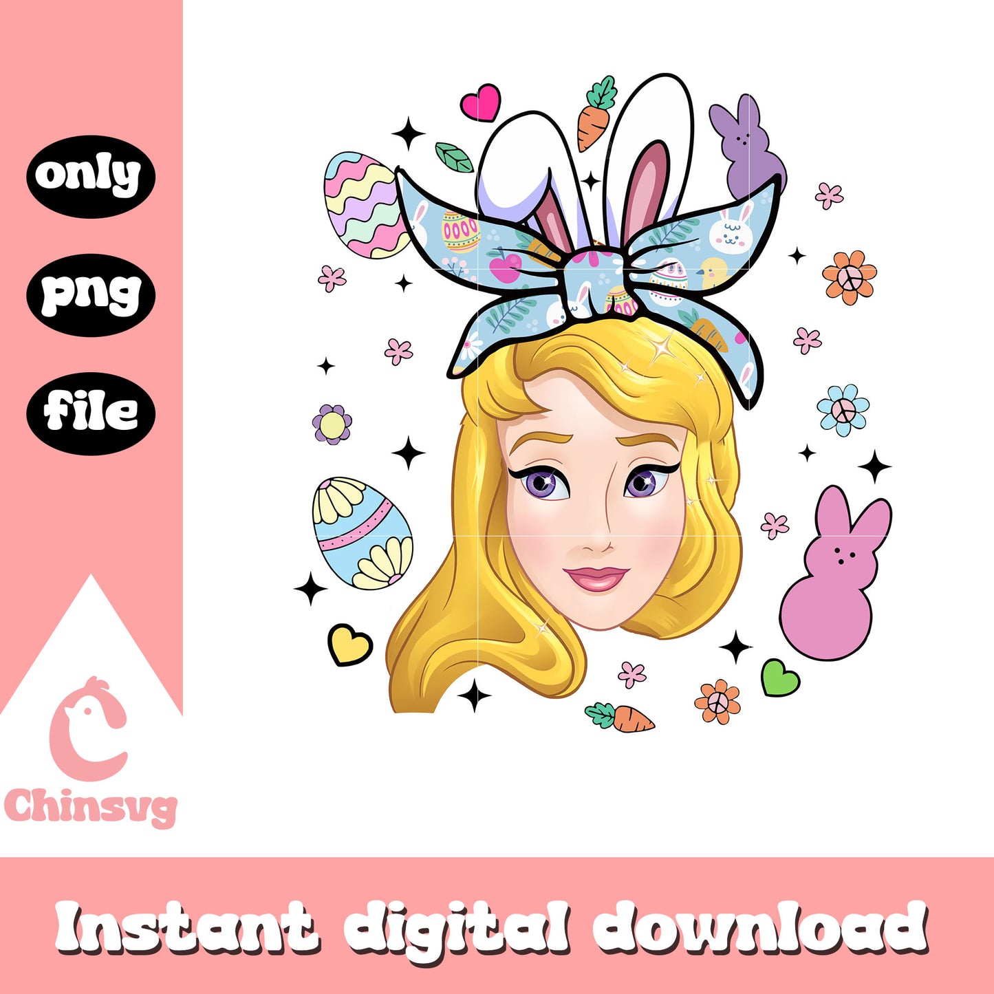 Disney princess aurora easter bunny png, easter bunny png, disney png