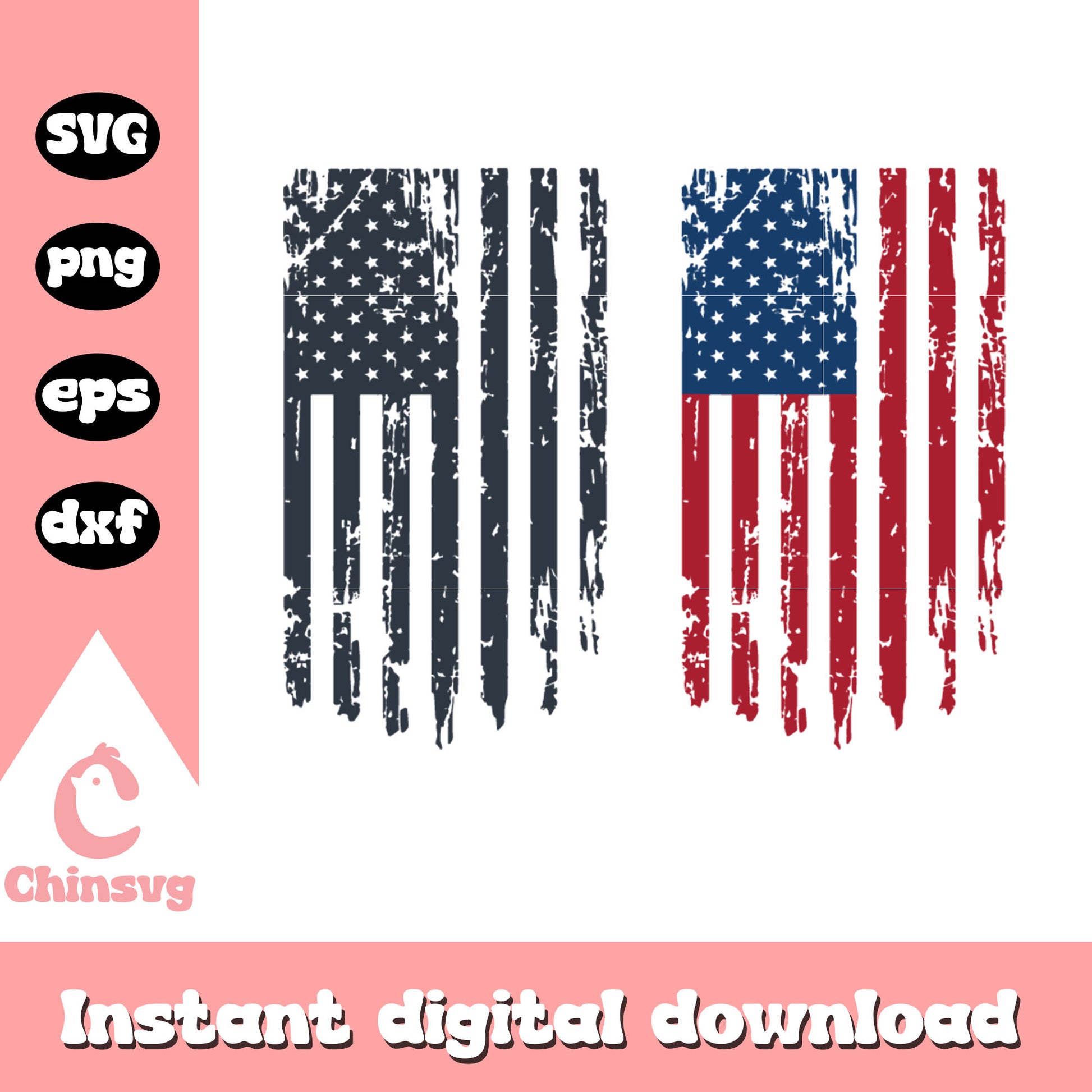 Distressed American Flag Background svg, American Flag svg