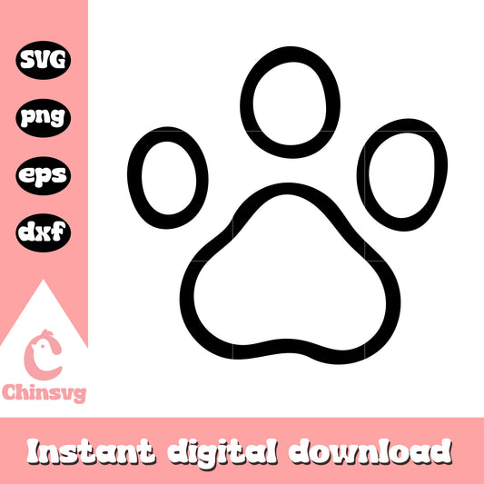 Dog foot print paw patrol outline svg, paw patrol cartoon svg