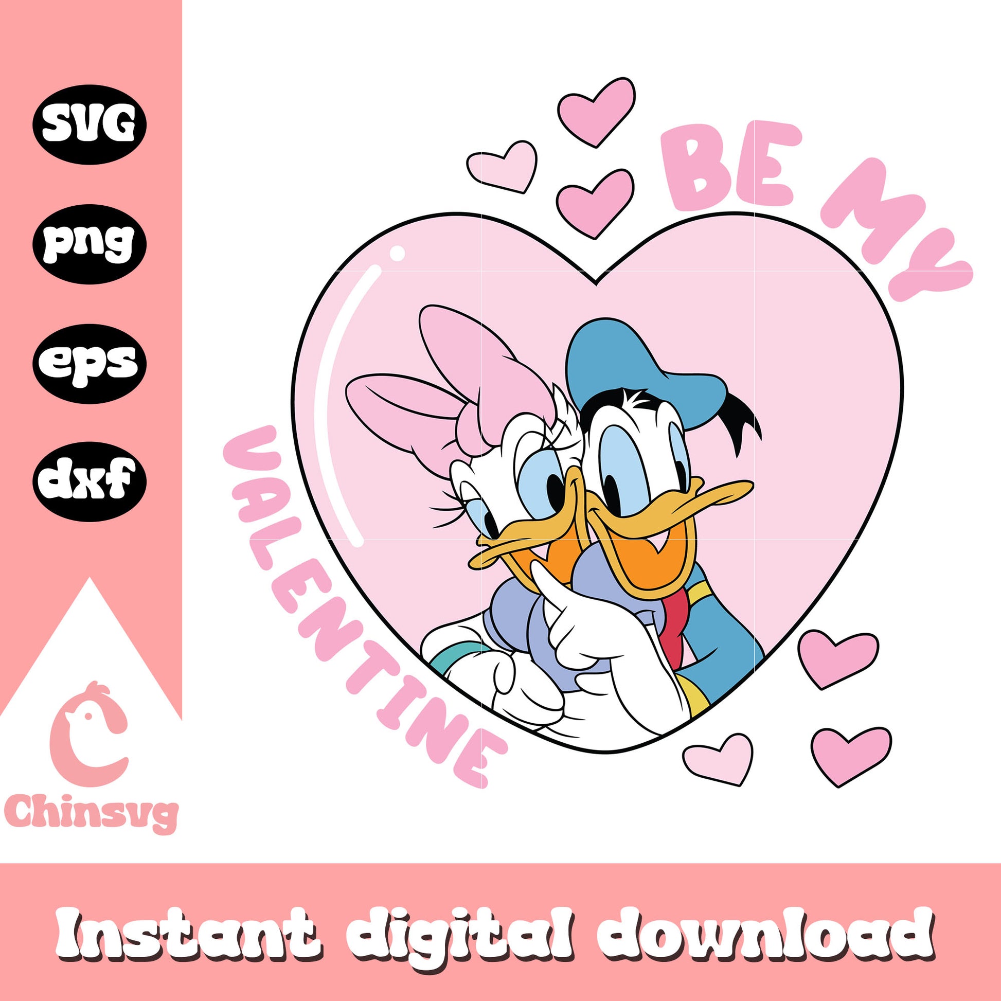 Donald couple be my valentine svg, disney valentine svg