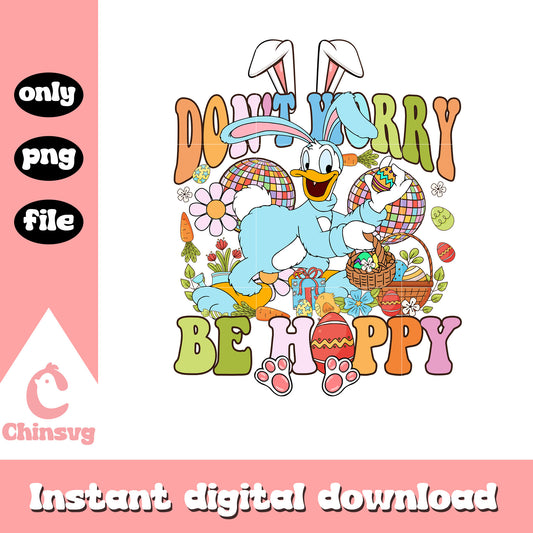 Donald duck be hoppy png, easter day png, disney characters png