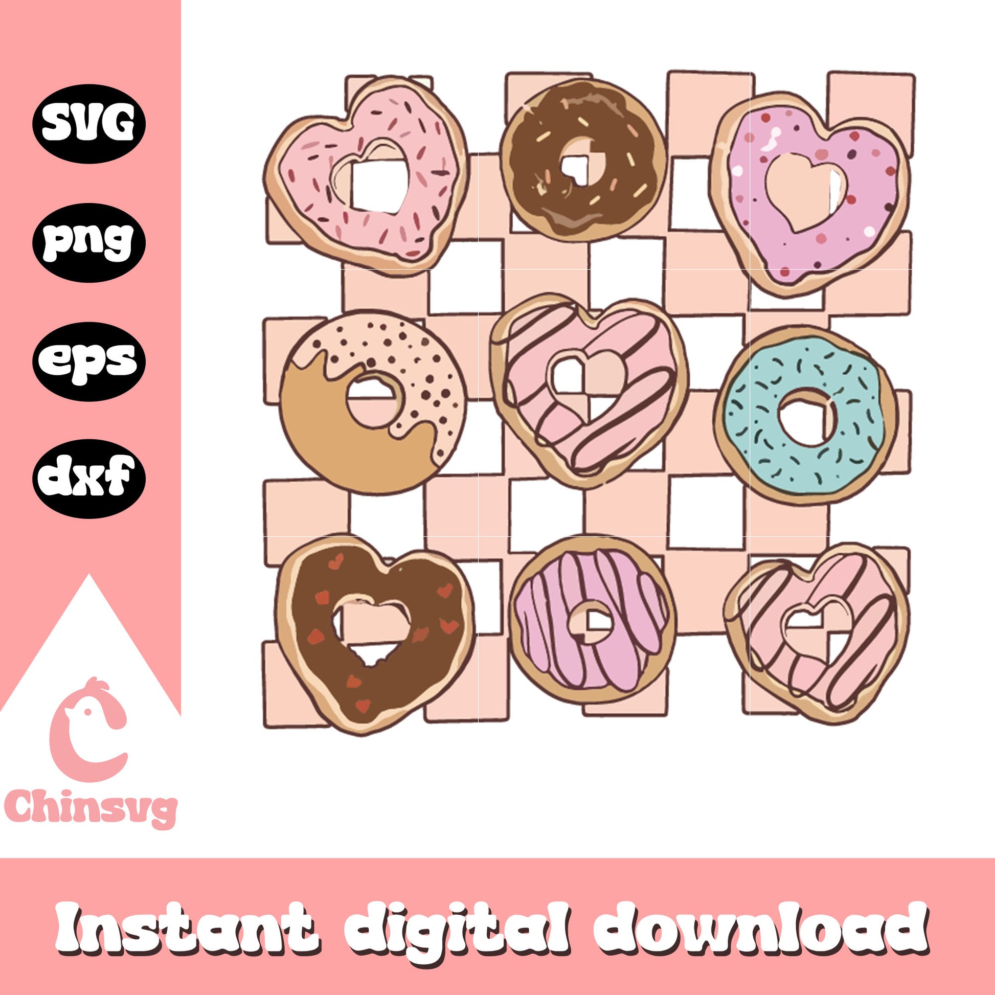 Donuts valenine cake svg, sweet cake svg, sweet valentine svg