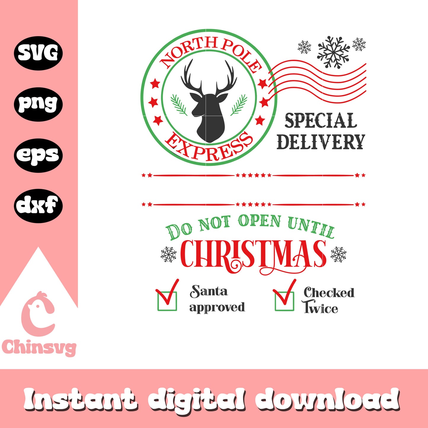 Dot not open until christmas svg, north pole express svg