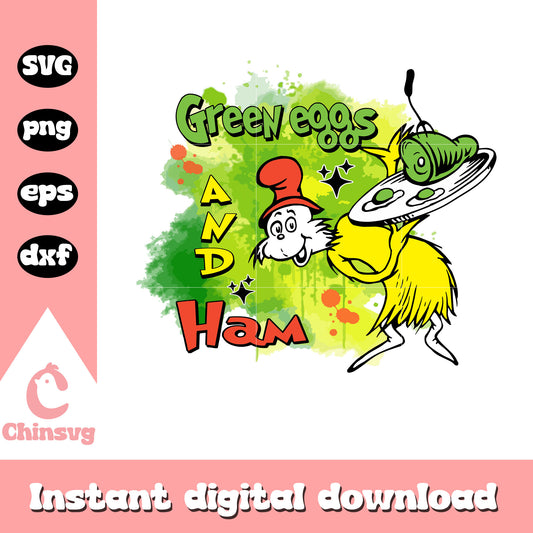 Dr Seuss sam i am green eggs and ham svg, green egg svg