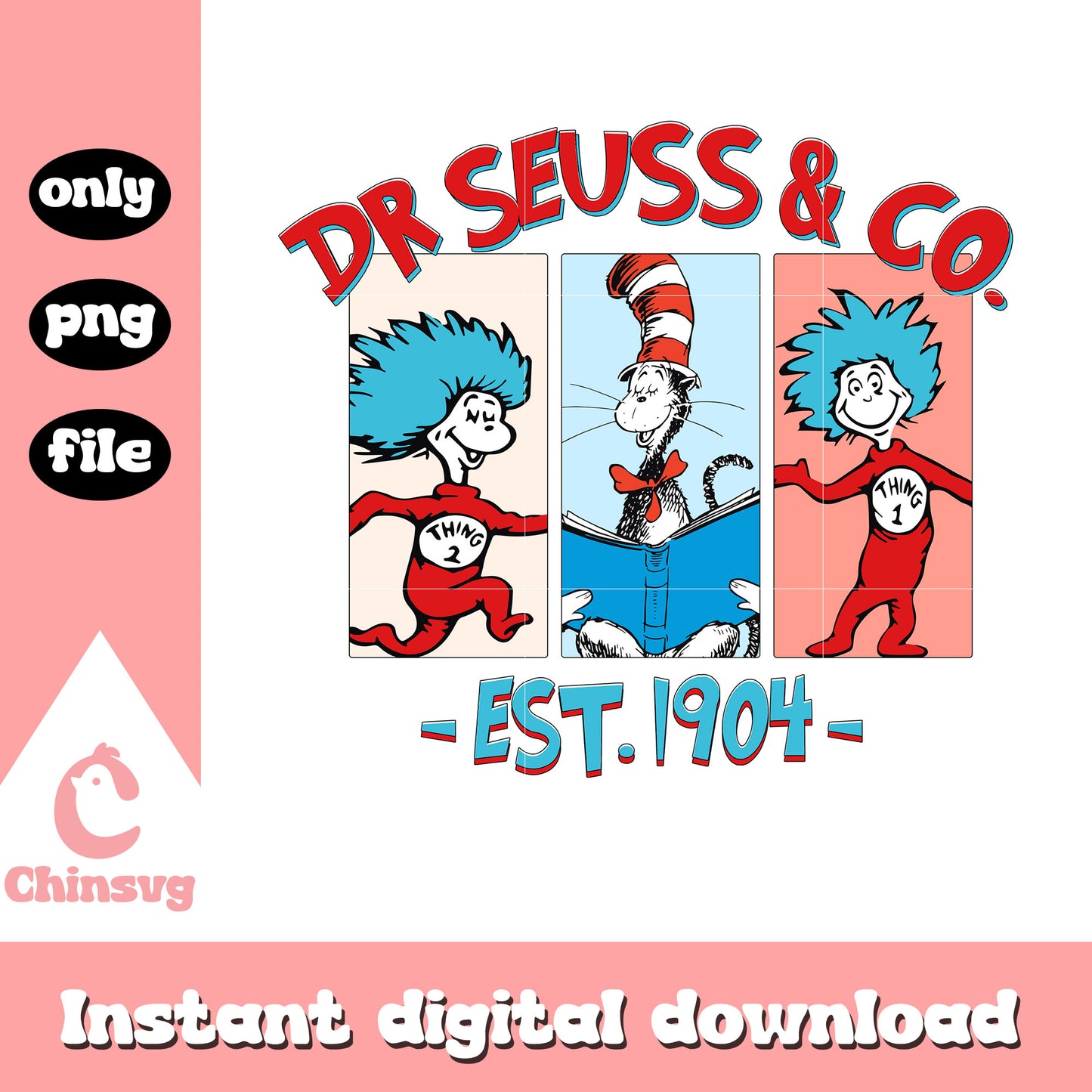 Dr seuss & co est 1904 png, dr seuss cartoon png, Dr seuss & co png