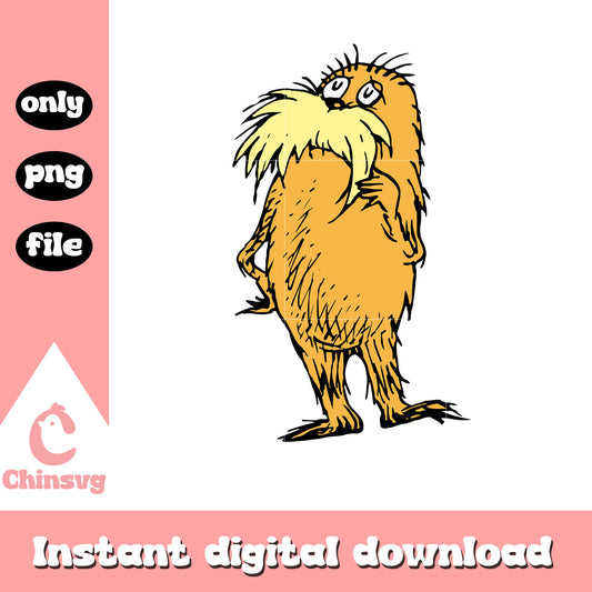 Dr seuss cartoon lorax character png, dr seuss cartoon png