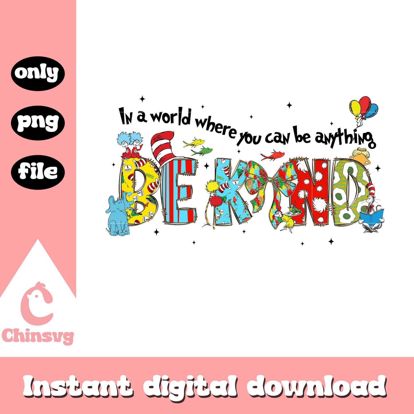 Dr seuss day be kind font design png, dr seuss png, be kind png