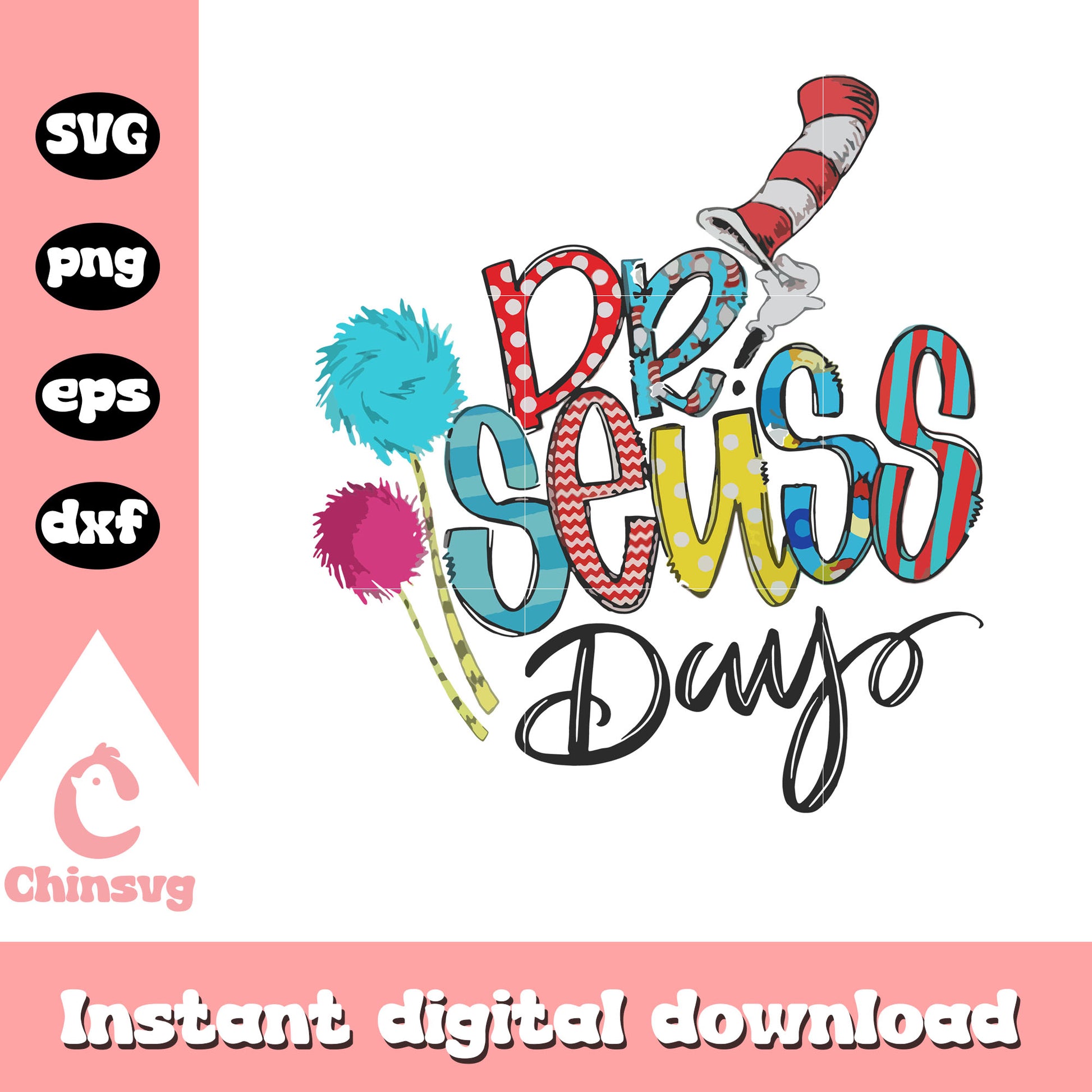 Dr seuss day font design svg, dr seuss day svg, cartoon svg