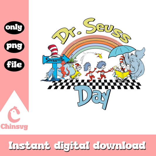 Dr seuss day seussville png, Dr seuss day png, seussville png